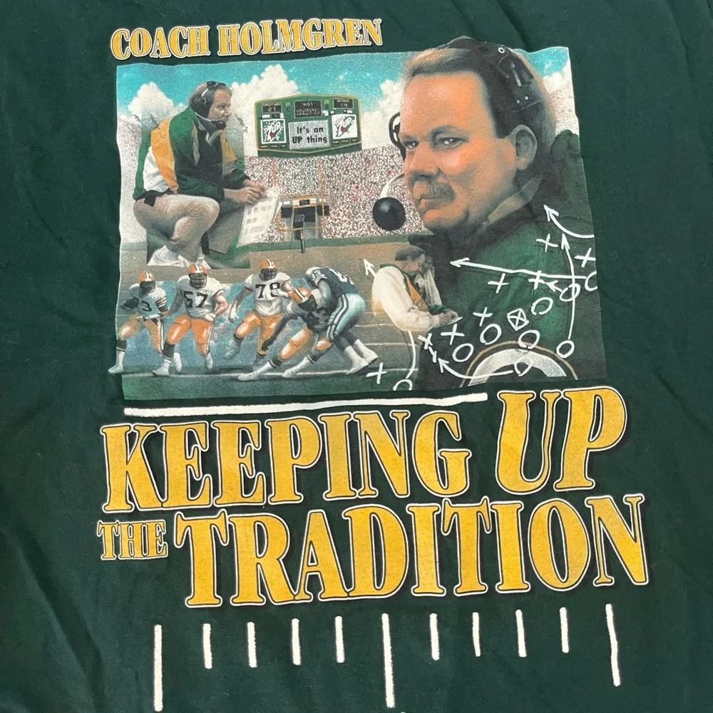 Vintage Green Bay Packers 90s Mike‎ Holmgren Tshirt